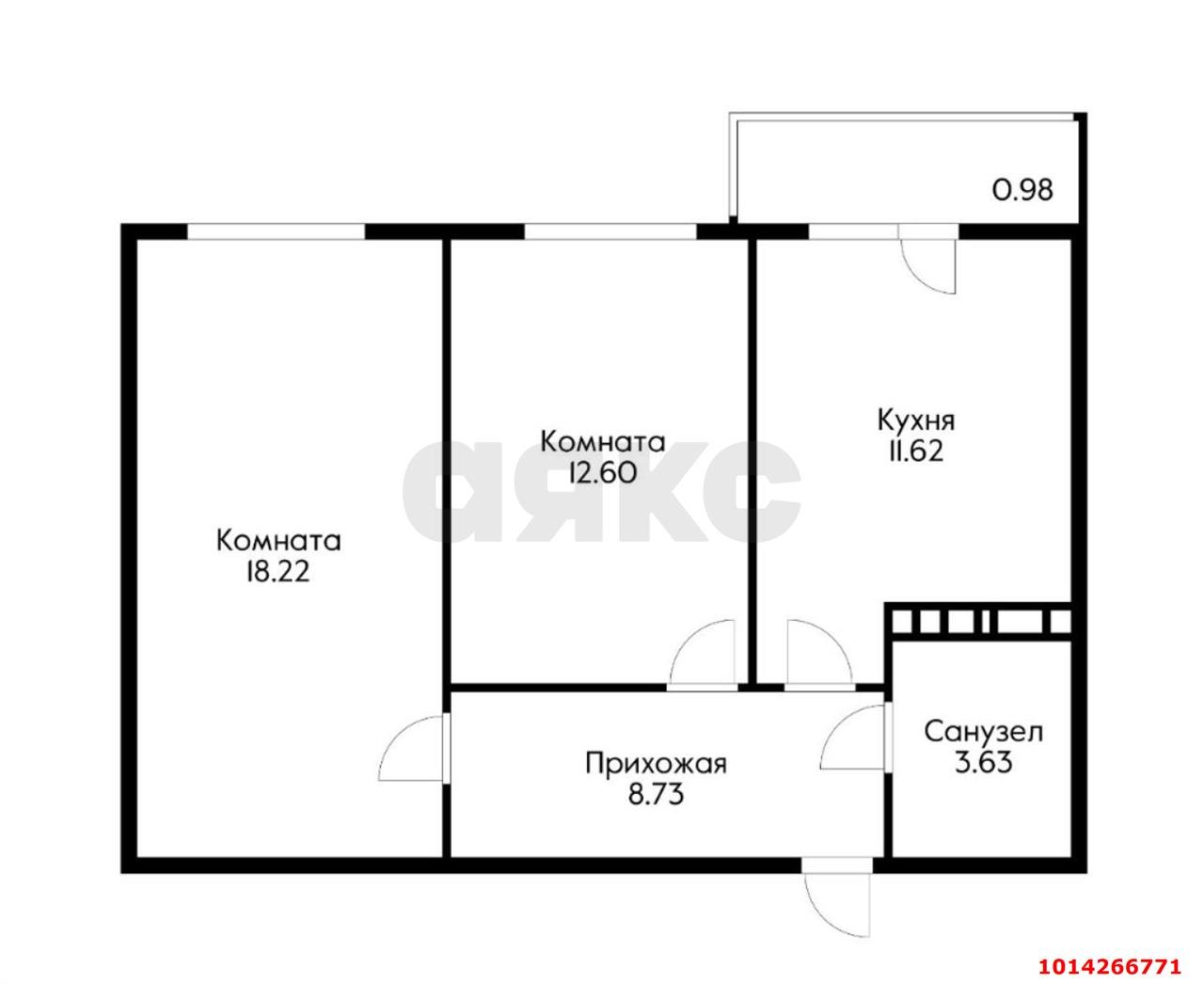 Фото №9: 2-комнатная квартира 58 м² - Краснодар, жилой комплекс Краски, ул. Краеведа Соловьёва, 6к5