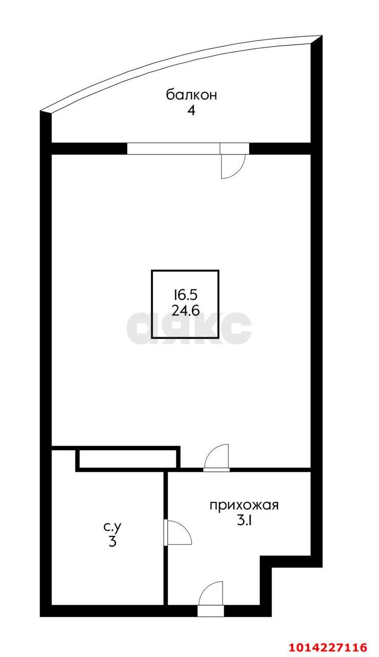Фото №7: Студия 24 м² - Краснодар, имени Петра Метальникова, ул. Петра Метальникова, 36