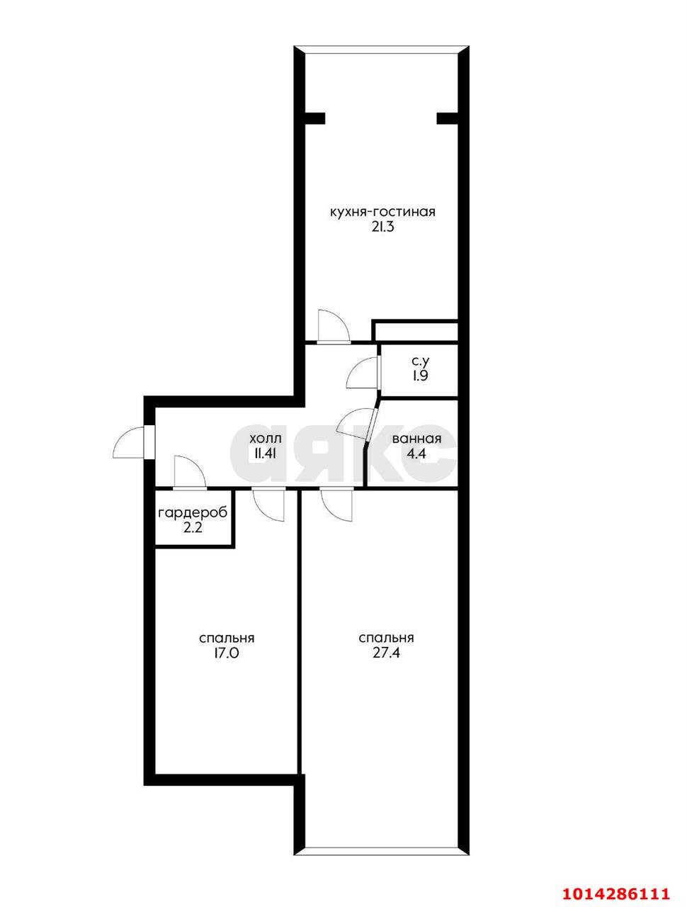 Фото №16: 2-комнатная квартира 90 м² - Краснодар, жилой комплекс Аврора Парк, ул. Шоссе Нефтяников, 22с1