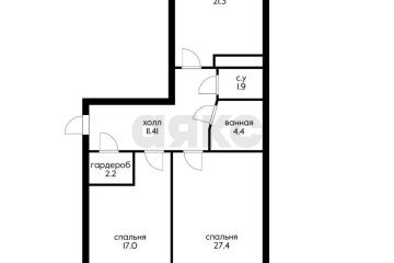 Фото №3: 2-комнатная квартира 90 м² - Краснодар, мкр. жилой комплекс Аврора Парк, ул. Шоссе Нефтяников, 22с1