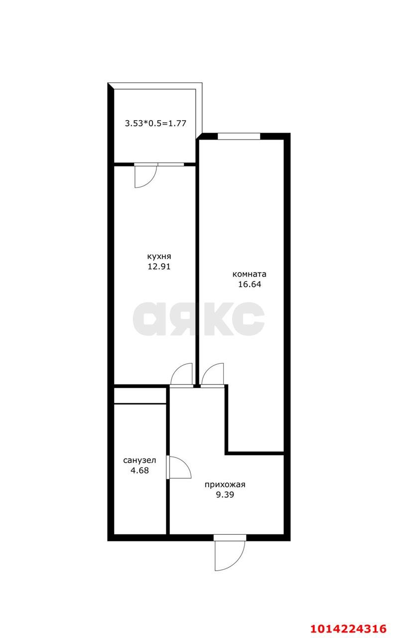 Фото №8: 1-комнатная квартира 45 м² - Краснодар, Прикубанский внутригородской округ, Завод Радиоизмерительных Приборов, мкр. имени Петра Метальникова, ул. Ростовское шоссе, 30/6