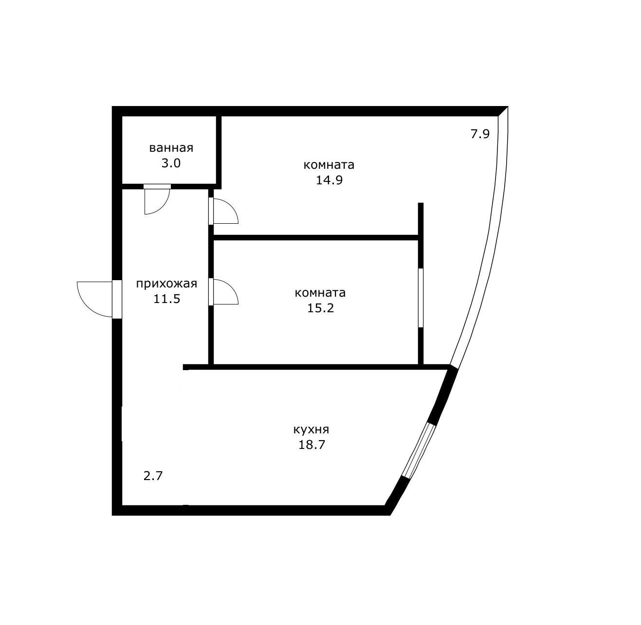 Фото №15: 2-комнатная квартира 66 м² - Краснодар, Центральный внутригородской округ, Черёмушки, мкр. жилой комплекс Фонтаны
