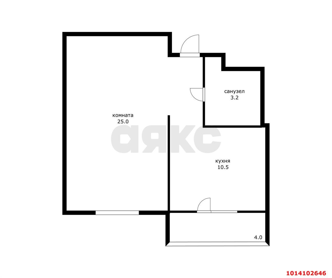 Фото №14: 1-комнатная квартира 43 м² - Краснодар, жилой комплекс Отрада, ул. имени Валерия Вишневецкого, 13/1