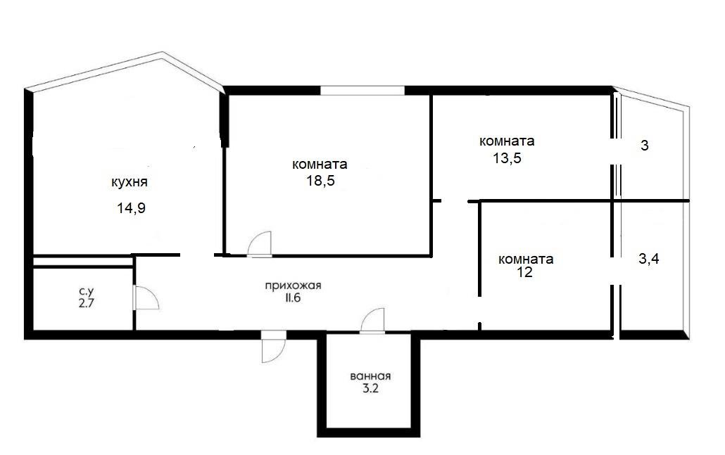 Фото №14: 2-комнатная квартира 82 м² - Краснодар, Центральный внутригородской округ, мкр. Центральный, ул. Фабричная, 4
