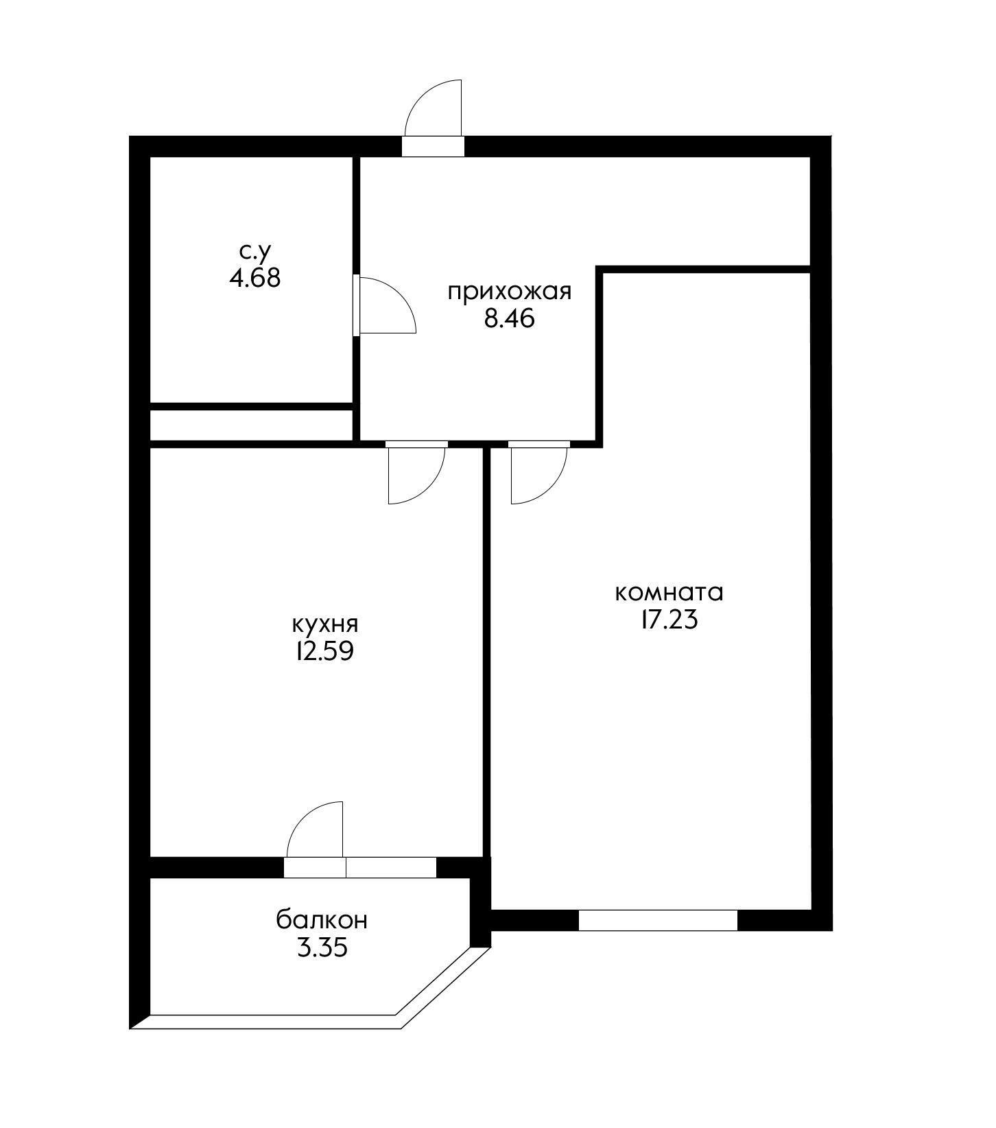 Фото №7: 1-комнатная квартира 44 м² - Краснодар, Прикубанский внутригородской округ, имени Петра Метальникова, мкр. ЖК Лучший, ул. Ростовское шоссе, 30/7к1