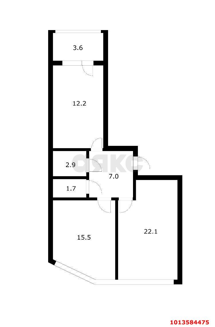 Фото №10: 2-комнатная квартира 72 м² - Южный, жилой комплекс Красноград, ул. Мира, 36Алит1