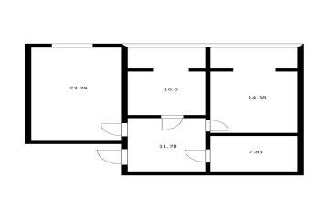 Фото №1: 2-комнатная квартира 77 м² - Краснодар, мкр. Камвольно-суконный Комбинат, ул. Камвольная, 3
