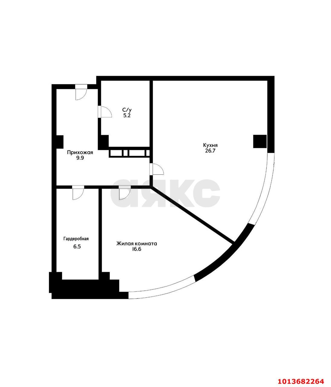 Фото №7: 2-комнатная квартира 65 м² - Краснодар, Карасунский внутригородской округ, Хлопчато-бумажный Комбинат, мкр. жилой комплекс Гранд Пэлэс, ул. Уральская, 75/6