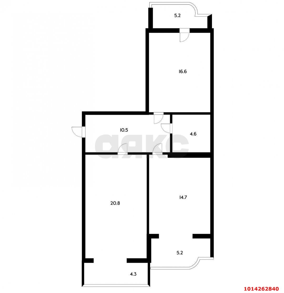 Фото №14: 2-комнатная квартира 77 м² - Краснодар, Фестивальный, ул. Гаражная, 79