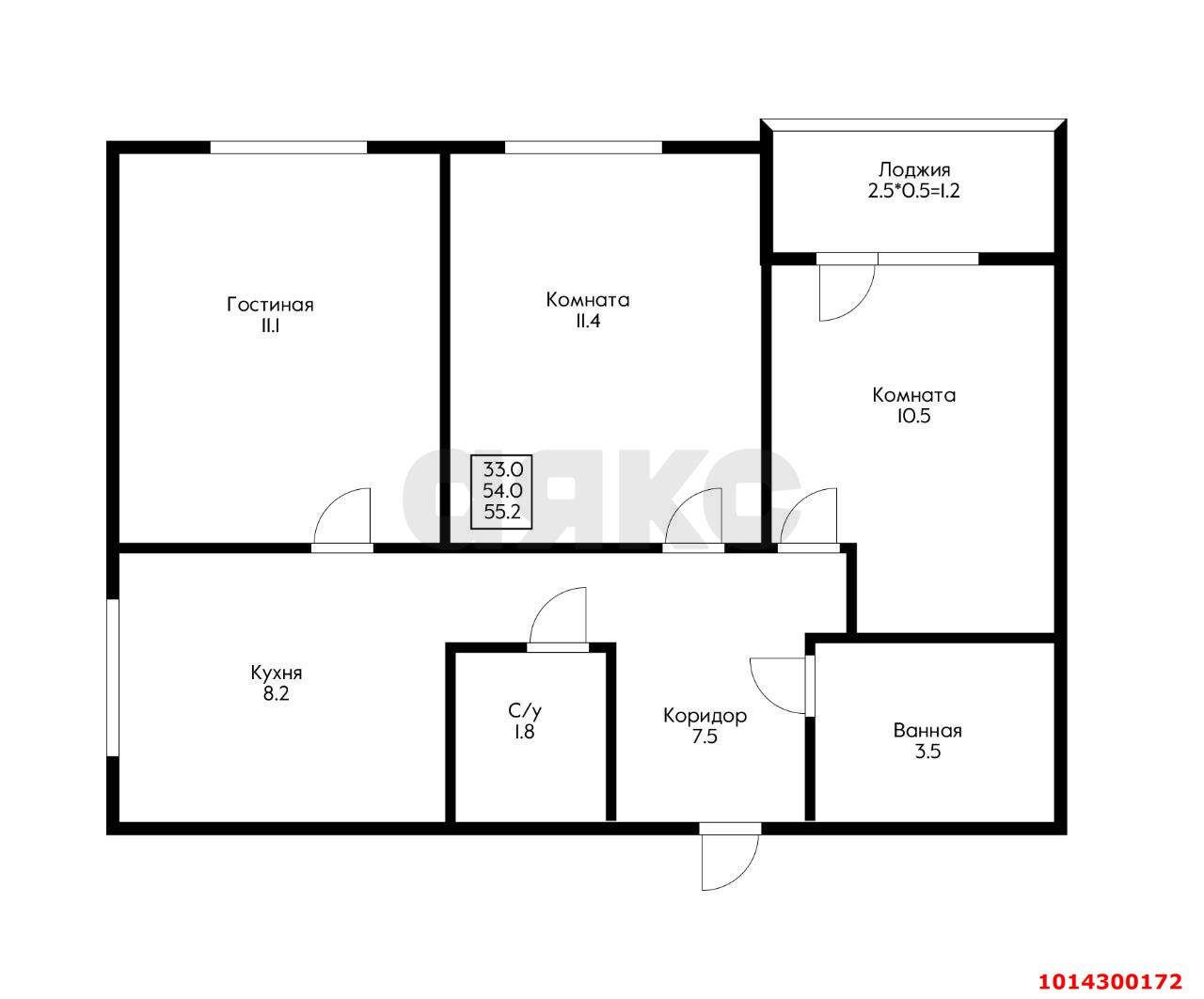 Фото №10: 3-комнатная квартира 57 м² - Краснодар, жилой комплекс Дыхание, ул. Лётчика Позднякова, 2к14