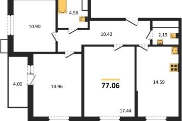 Фото №1: 3-комнатная квартира 77 м² - Армавир, мкр. жилой комплекс Римские Каникулы, 