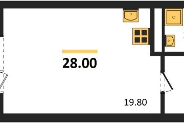 Фото №1: Студия 28 м² - Берёзовый, мкр. жилой комплекс Прогресс, ул. имени А.Н. Лодыгина, 6к24