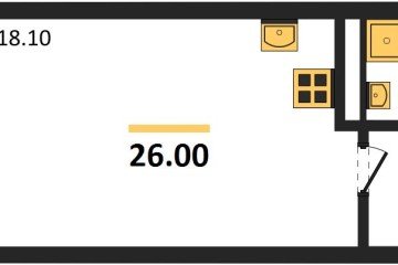 Фото №1: Студия 26 м² - Берёзовый, мкр. жилой комплекс Прогресс, ул. имени А.Н. Лодыгина, 6к24