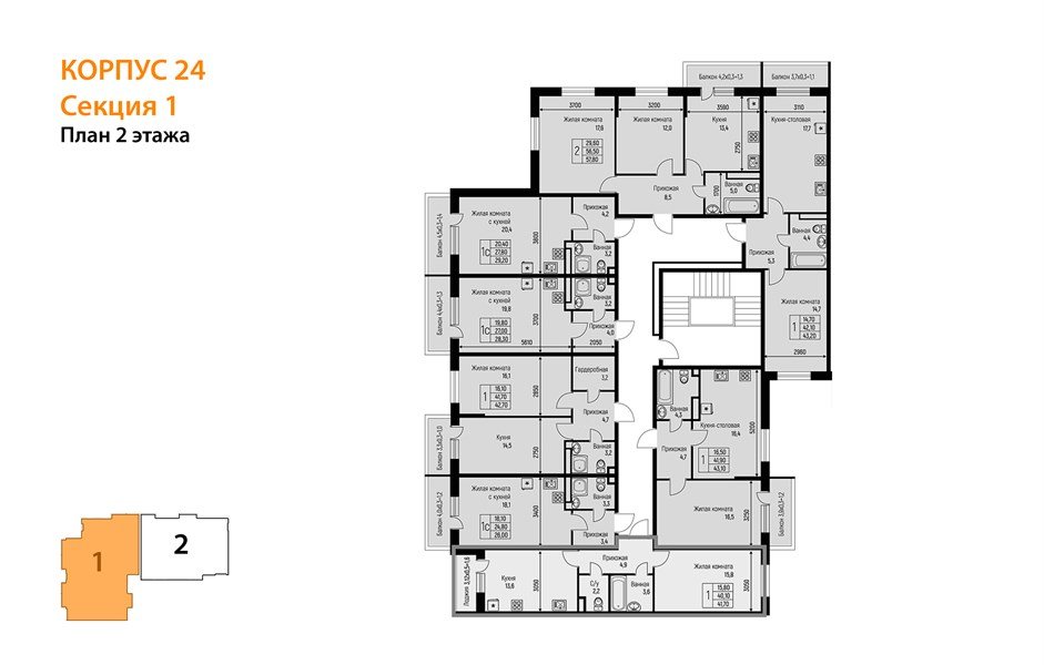 Фото №8: Студия 29 м² - Берёзовый, жилой комплекс Нова Вита, Прикубанский внутригородской округ, Прогресс, мкр. жилой комплекс Прогресс, ул. имени А.Н. Лодыгина, 6к24