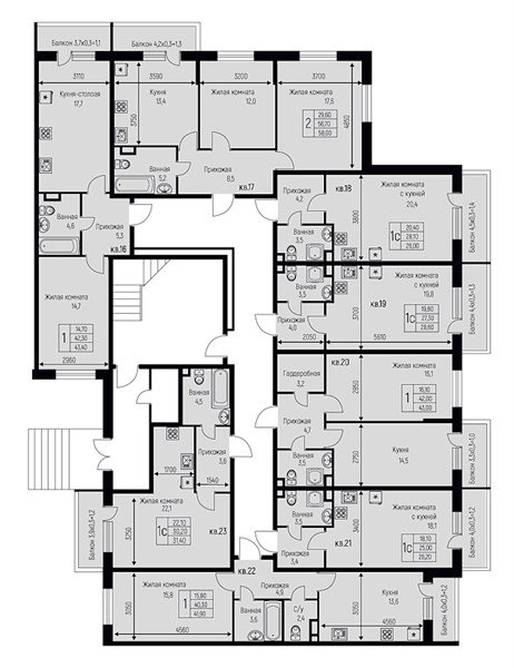 Фото №8: Студия 29 м² - Берёзовый, Прикубанский внутригородской округ, Прогресс, жилой комплекс Прогресс, мкр. жилой комплекс Нова Вита, ул. имени А.Н. Лодыгина, 6к23