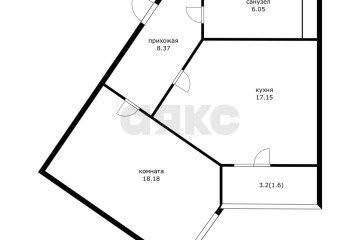 Фото №2: 1-комнатная квартира 49 м² - Краснодар, мкр. жилой комплекс Аврора, ул. имени Дзержинского, 95