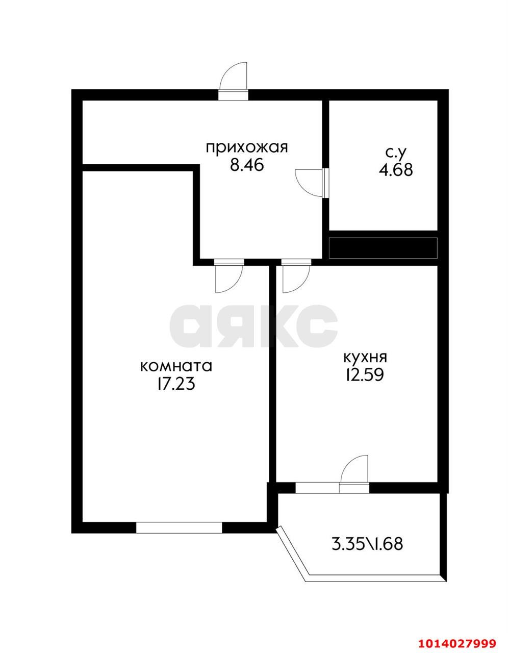 Фото №4: 1-комнатная квартира 44 м² - Краснодар, жилой комплекс Лучший