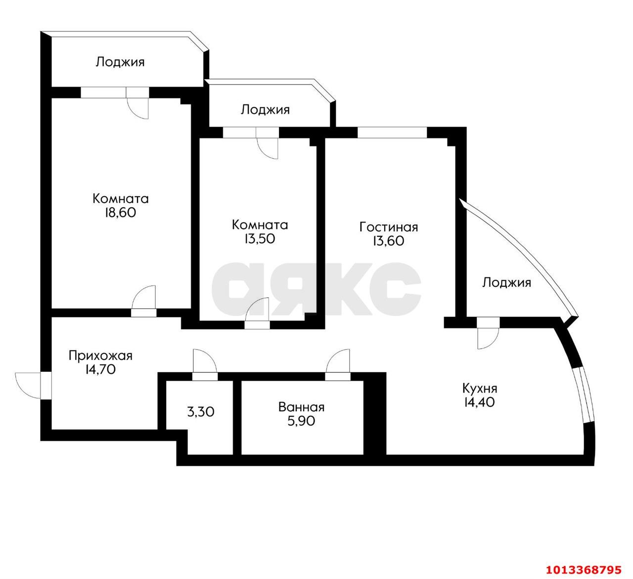 Фото №12: 3-комнатная квартира 90 м² - Краснодар, Центральный, ул. Кубанская Набережная, 64