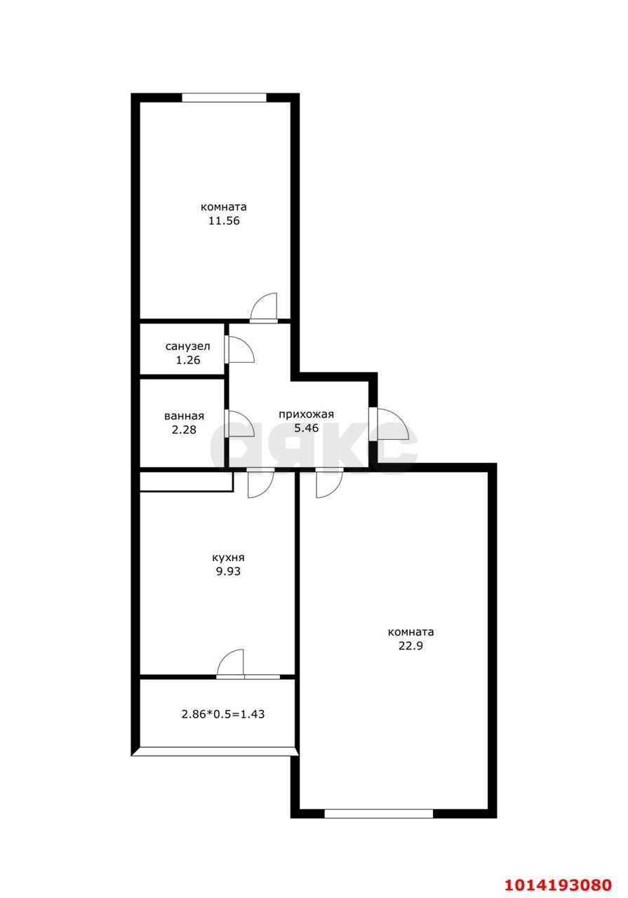 Фото №10: 2-комнатная квартира 55 м² - Новая Адыгея, жилой комплекс Мега-Победа, ул. Береговая, 3к17