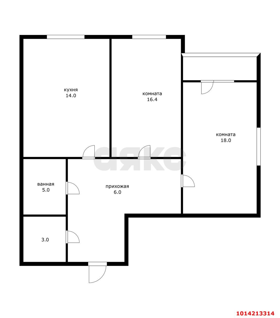 Фото №1: 2-комнатная квартира 60 м² - Краснодар, жилой комплекс Спорт-Сити, ул. Домбайская, 10/1к1