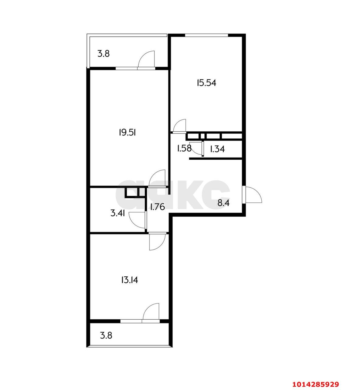 Фото №13: 2-комнатная квартира 65 м² - Краснодар, Восточно-Кругликовский, ул. Генерала Трошева, 45
