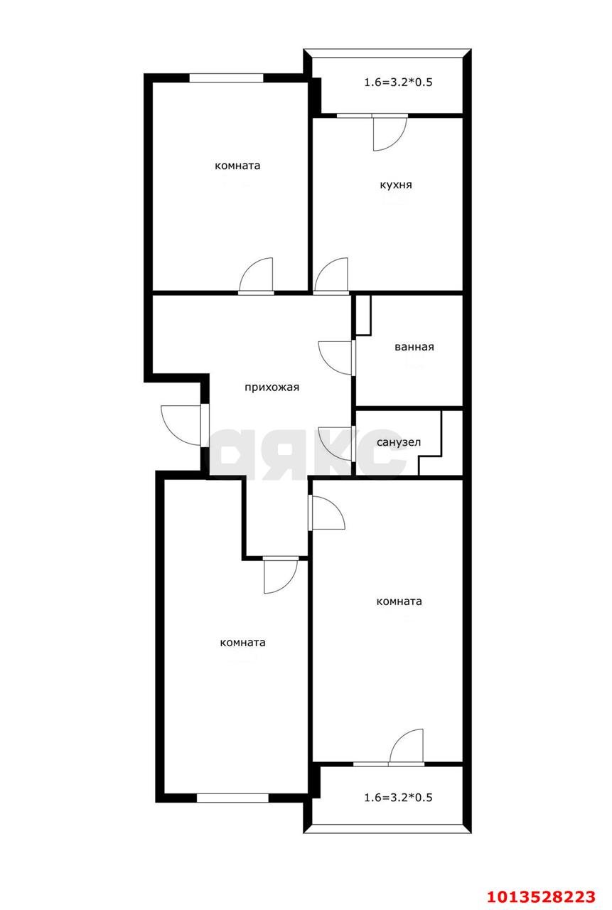 Фото №17: 3-комнатная квартира 89 м² - Краснодар, жилой комплекс Бауинвест, ул. имени 40-летия Победы, 186к1
