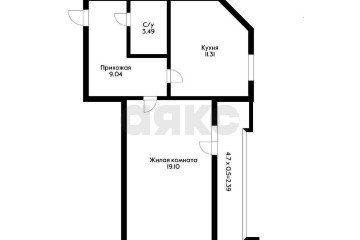 Фото №3: 1-комнатная квартира 45 м² - Краснодар, мкр. жилой комплекс Жемчужина, ул. имени Ф.И. Шаляпина, 30/1к1