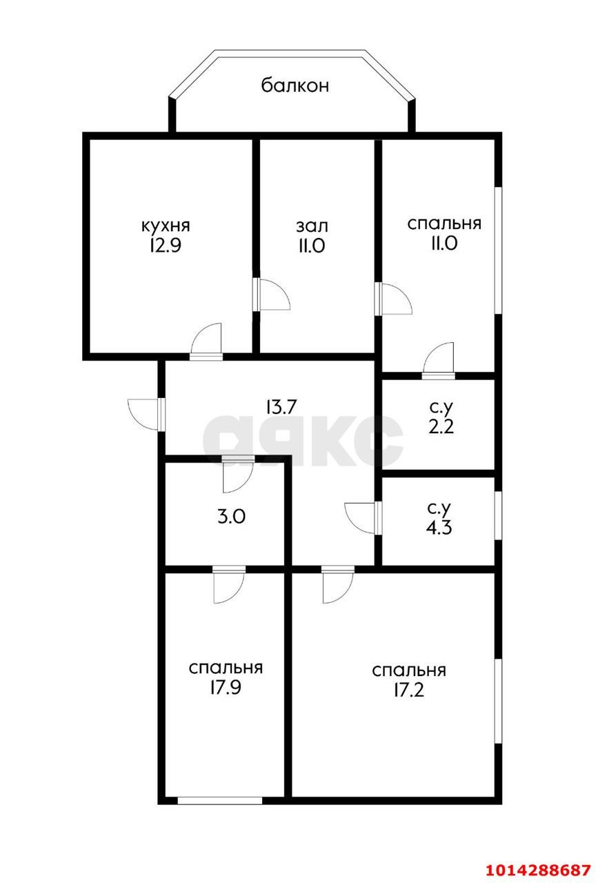 Фото №19: 4-комнатная квартира 97 м² - Яблоновский, пер. 2-й Первомайский, 16