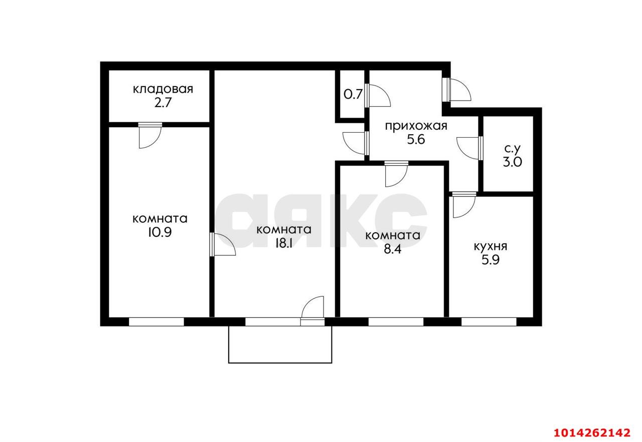 Фото №12: 3-комнатная квартира 62 м² - Краснодар, Черёмушки, ул. Ставропольская, 159