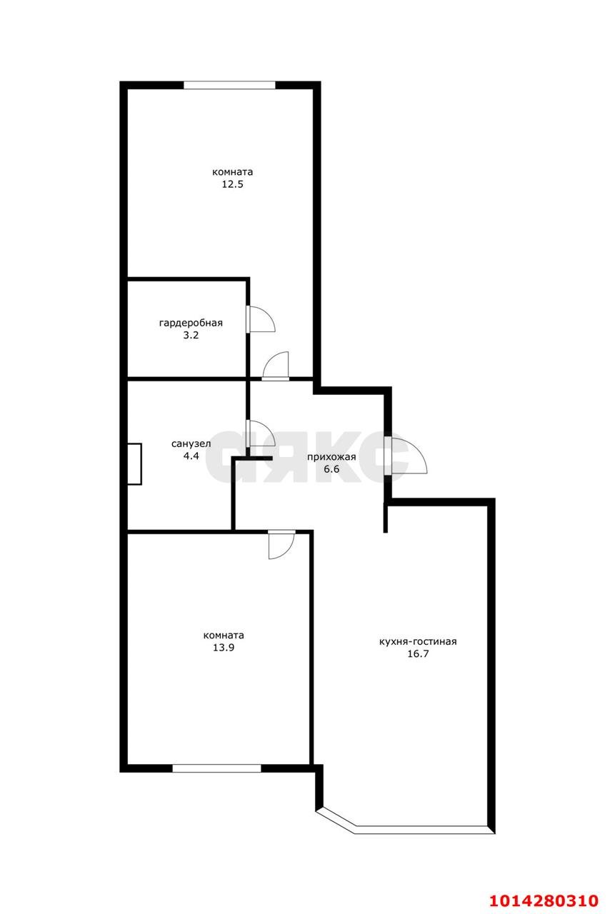 Фото №2: 2-комнатная квартира 57 м² - Краснодар, Прикубанский внутригородской округ, мкр. Достояние, ул. Григория Булгакова, 8к1