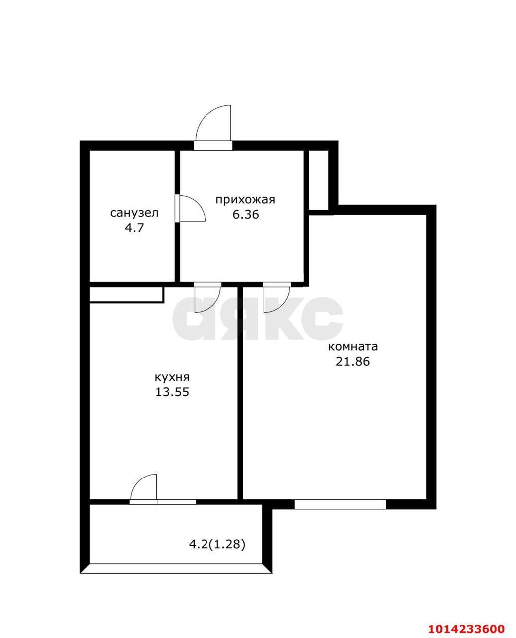 Фото №5: 1-комнатная квартира 53 м² - Краснодар, Фестивальный, ул. Дальняя, 4/2к2