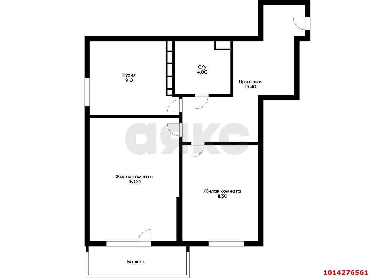 Фото №3: 2-комнатная квартира 59 м² - Краснодар, жилой комплекс Три Богатыря, ул. Садовая, 161/2к1