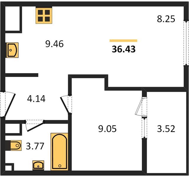 Фото №1: 1-комнатная квартира 36 м² - Краснодар, Хлопчато-бумажный Комбинат, жилой квартал Патрики, мкр. Карасунский внутригородской округ