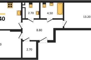 Фото №1: 2-комнатная квартира 64 м² - Майкоп, 