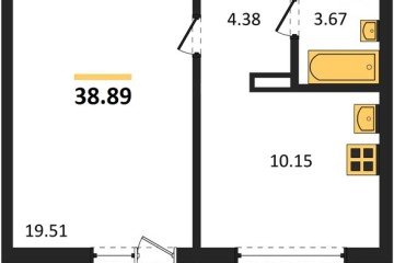 Фото №1: 1-комнатная квартира 38 м² - Майкоп, ул. Олега Цокова, 3