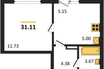 Фото №1: 1-комнатная квартира 31 м² - Майкоп, ул. Олега Цокова, 3