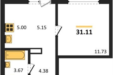Фото №1: 1-комнатная квартира 31 м² - Майкоп, ул. Олега Цокова, 3