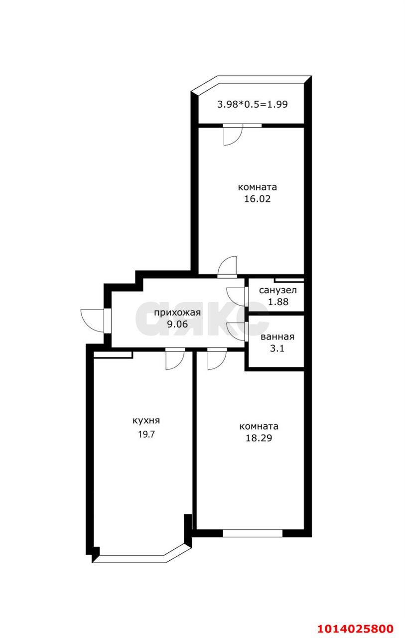 Фото №10: 2-комнатная квартира 72 м² - Краснодар, 1-й квартал, ул. Домбайская, 63