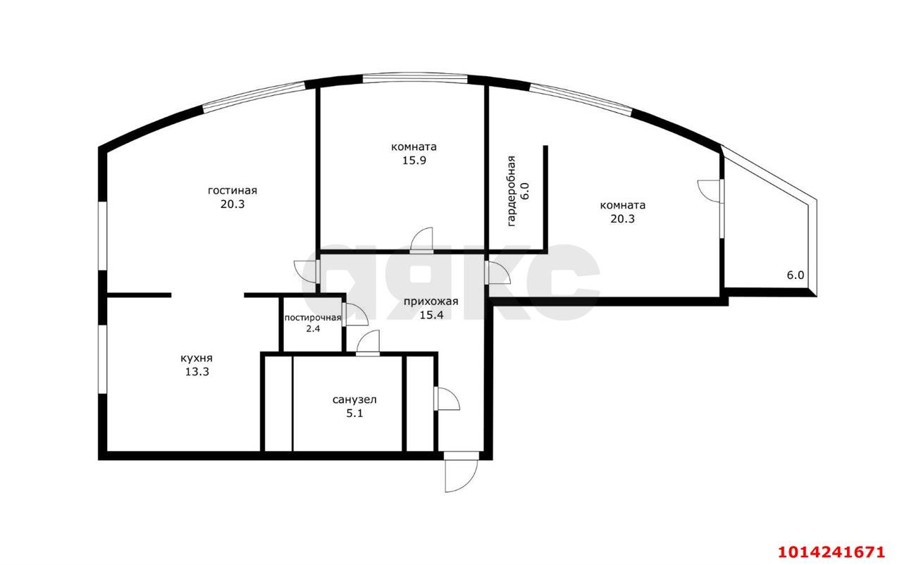 Фото №20: 3-комнатная квартира 105 м² - Краснодар, ЖК Маршал, Западный внутригородской округ, Фестивальный, мкр. жилой комплекс Маршал, ул. Гаражная, 87