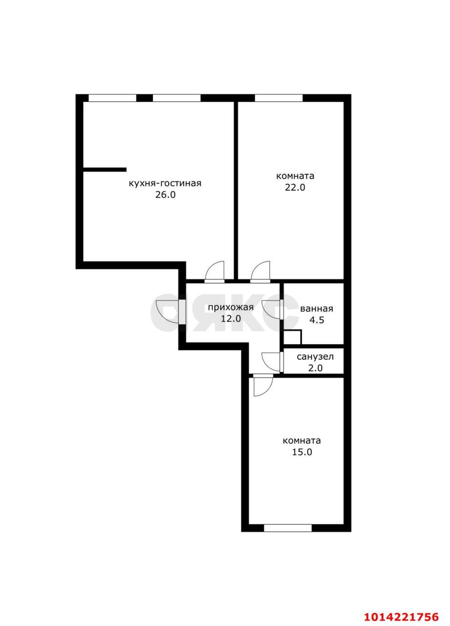 Фото №20: 2-комнатная квартира 87 м² - Краснодар, жилой комплекс Семейный Парк, ул. Душистая, 60к2