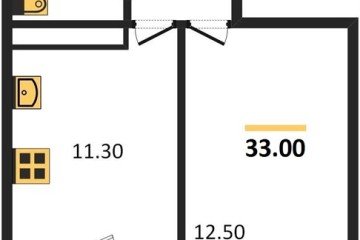 Фото №1: 1-комнатная квартира 33 м² - Краснодар, мкр. жилой комплекс Улыбка, ул. имени Героя Георгия Бочарникова, 2