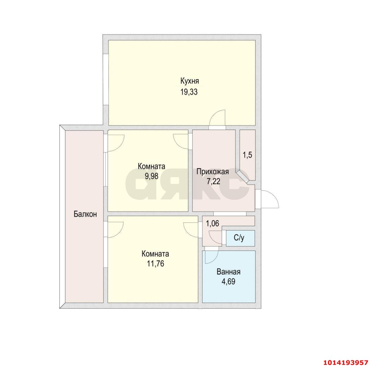 Фото №9: 2-комнатная квартира 63 м² - Краснодар, Фестивальный, ул. Монтажников, 5