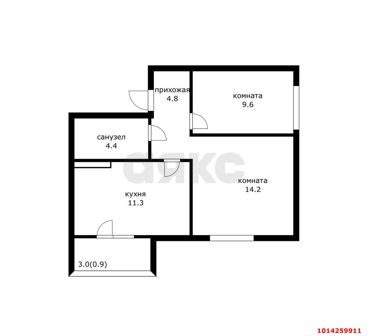 Фото №14: 2-комнатная квартира 47 м² - Краснодар, жилой комплекс Гармония, ул. имени Валерия Вишневецкого, 7