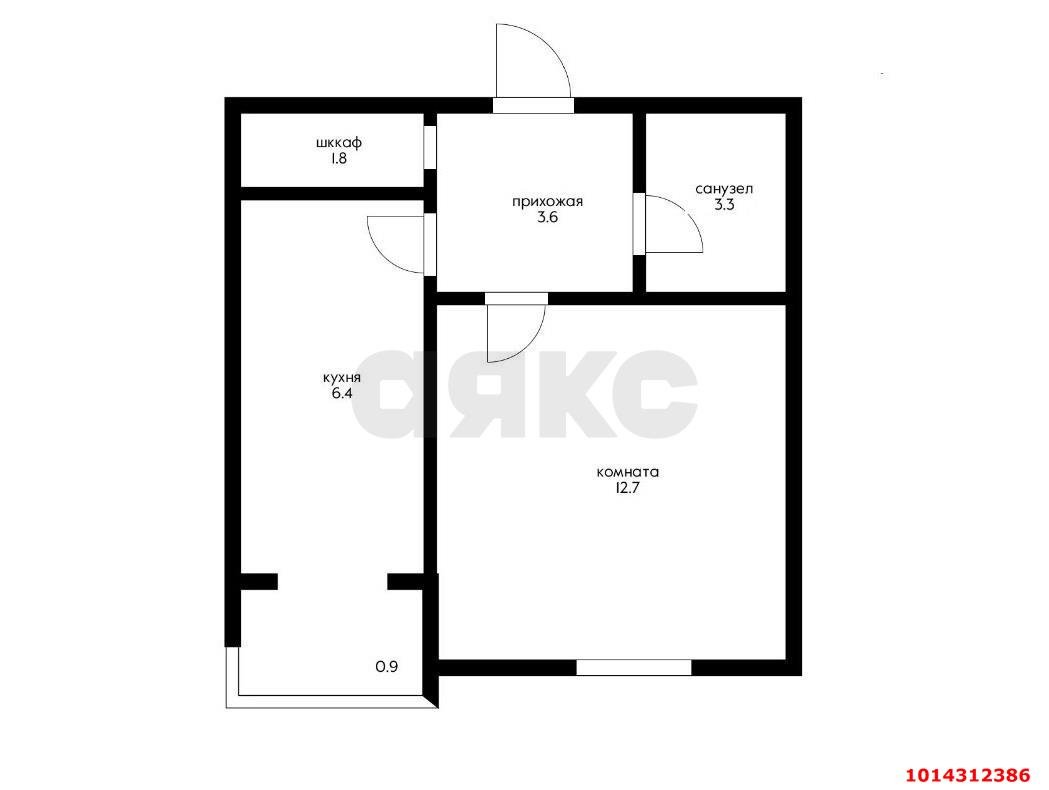 Фото №13: 1-комнатная квартира 31 м² - Краснодар, Фестивальный, ул. имени Тургенева, 172