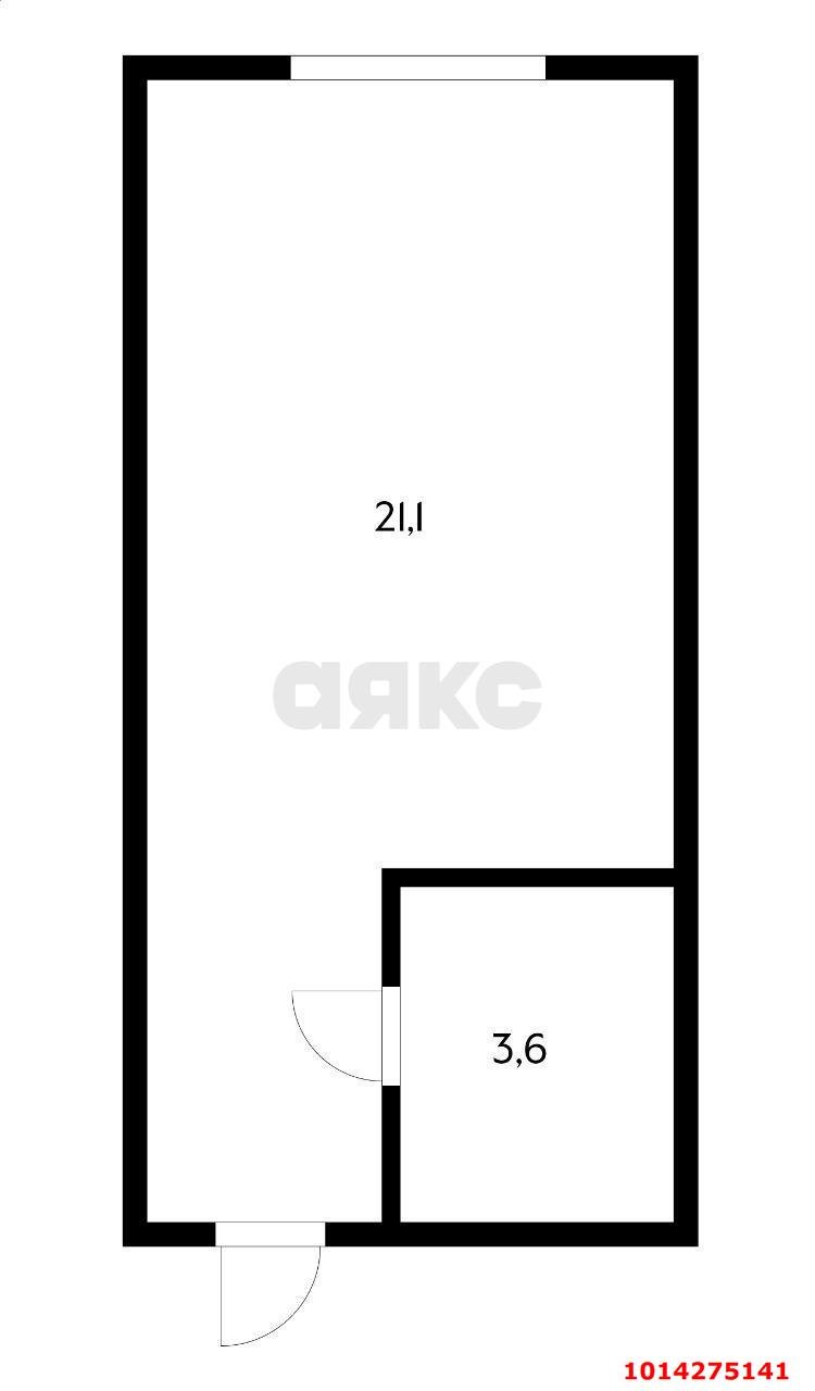Фото №6: Студия 24 м² - Российский, Прикубанский внутригородской округ, ул. Бигдая, 8