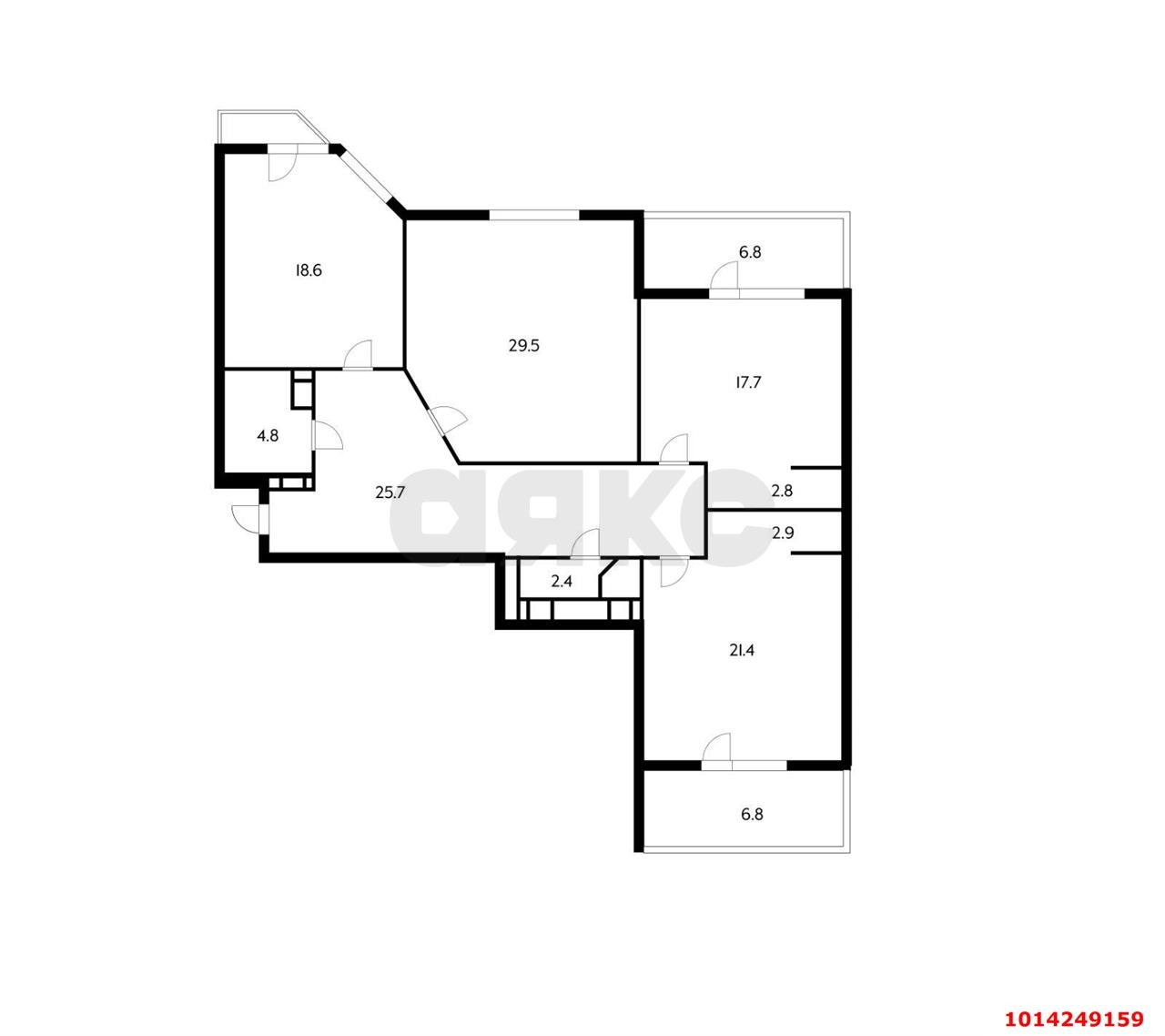 Фото №10: 3-комнатная квартира 141 м² - Краснодар, Центральный внутригородской округ, мкр. Центральный, ул. Ломоносова, 97