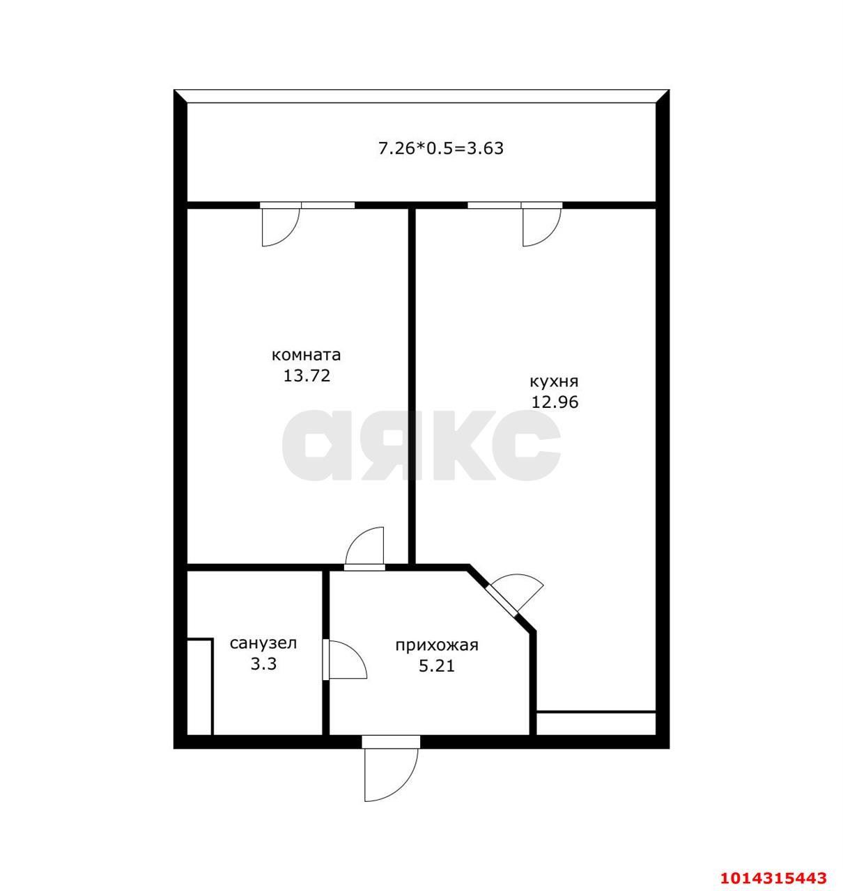 Фото №20: 1-комнатная квартира 35 м² - Краснодар, жилой комплекс Свобода, ул. Домбайская, 55