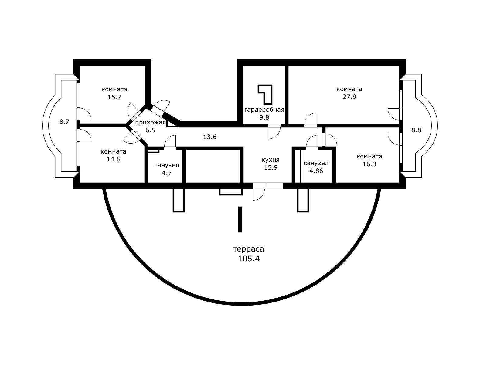 Фото №10: Пентхаус 378 м² - Славянск-на-Кубани, мкр. жилой комплекс Семь ветров, ул. Победы, 276к1