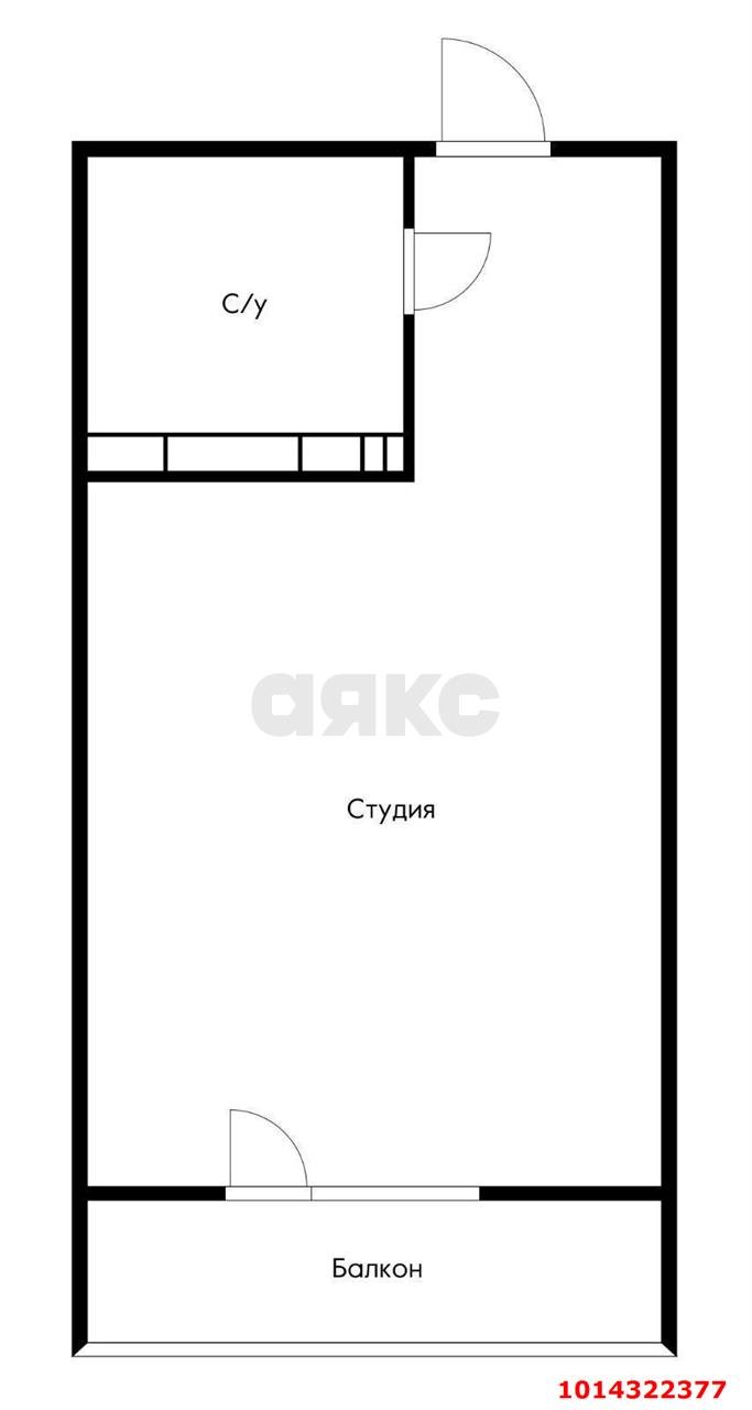 Фото №17: Студия 26 м² - Краснодар, жилой комплекс Краски, ул. Краеведа Соловьёва, 6к7