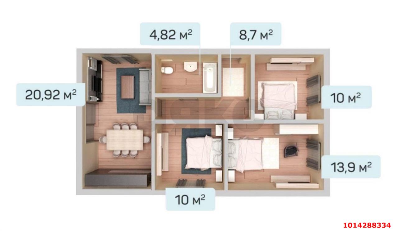 Фото №13: Дом 71 м² + 3 сот. - Южный, коттеджный  Южная столица, ул. Белореченская, 62А